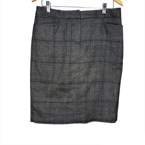 Size 8 Calvin Klein Grey Plaid Pencil Skirt - Picture 1 of 9